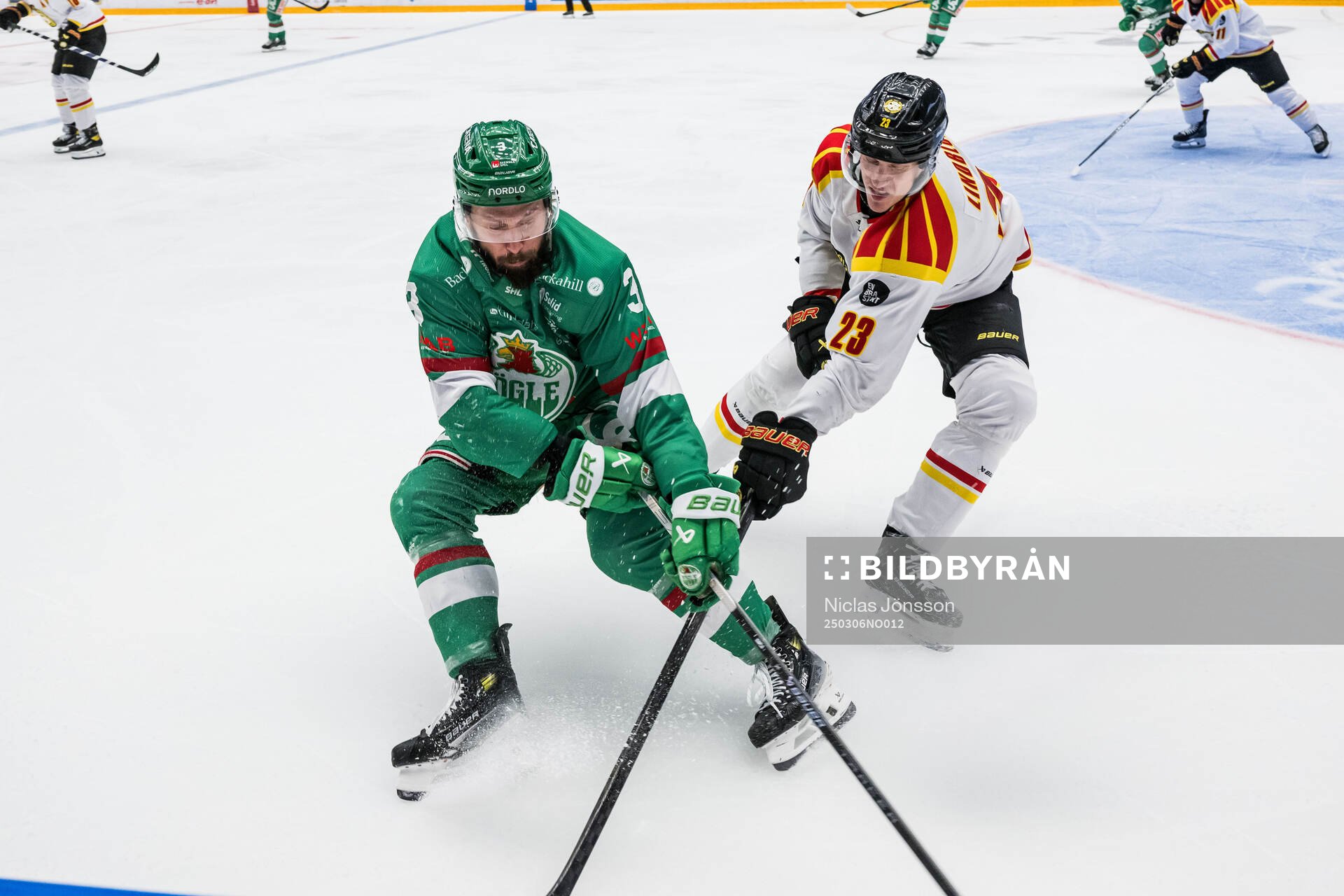 Rögles Michael Kapla och Brynäs Oskar Lindblom