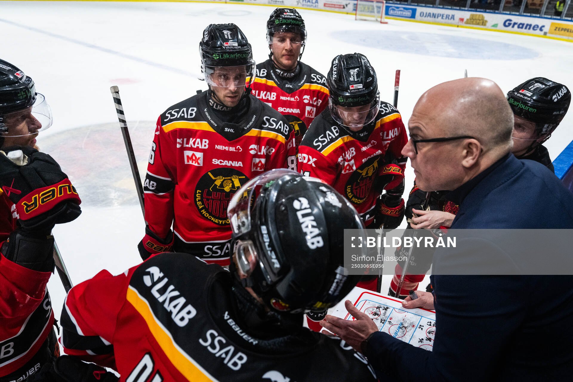 Luleås Mathias Bromé, Anton Levtchi och Brian O'neil med