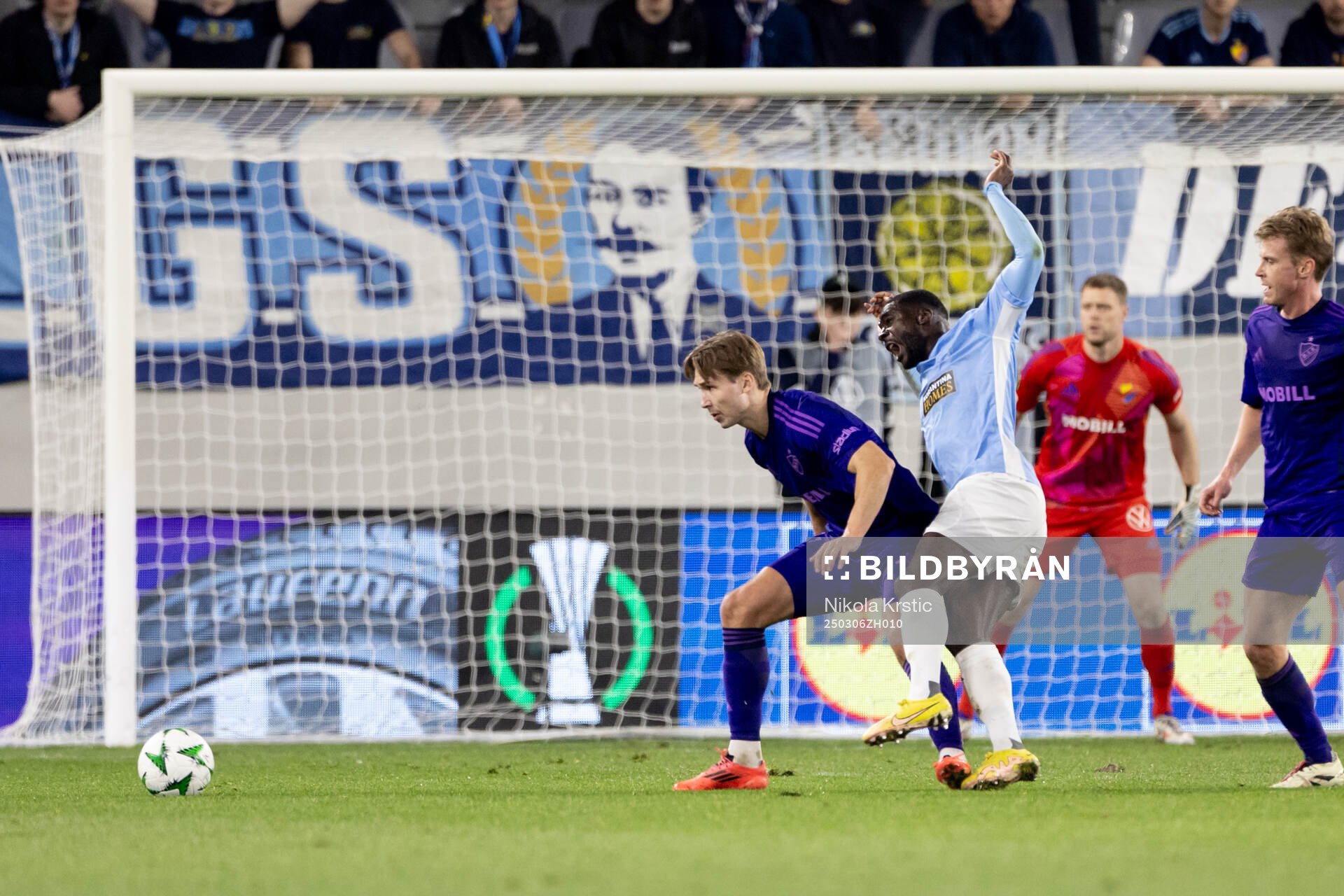 Miro Tenho of Djurgården and Ken Sema of Pafos