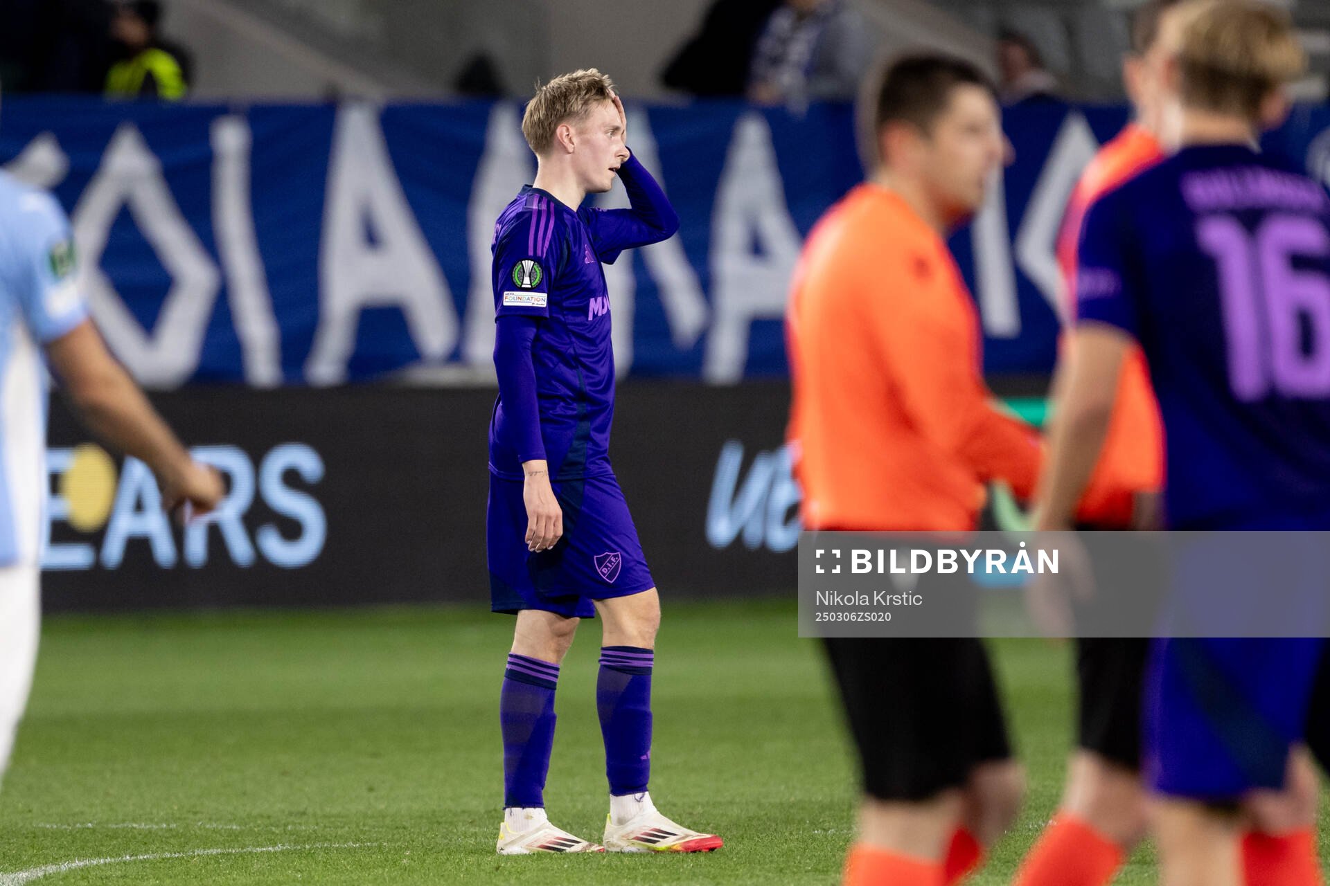Santeri Haarala of Djurgården looks dejected