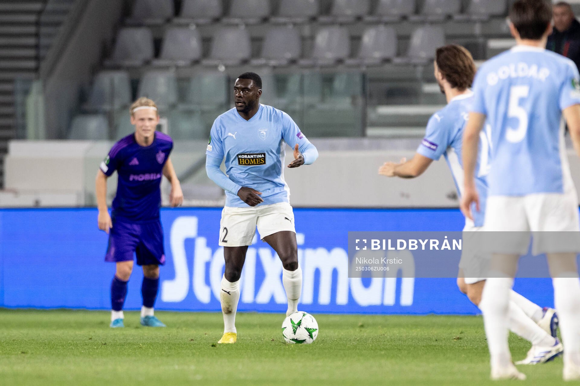 Ken Sema of Pafos during the Conference League football match between Pafos and Djurgården on March 6, 2025 in Limassol. 