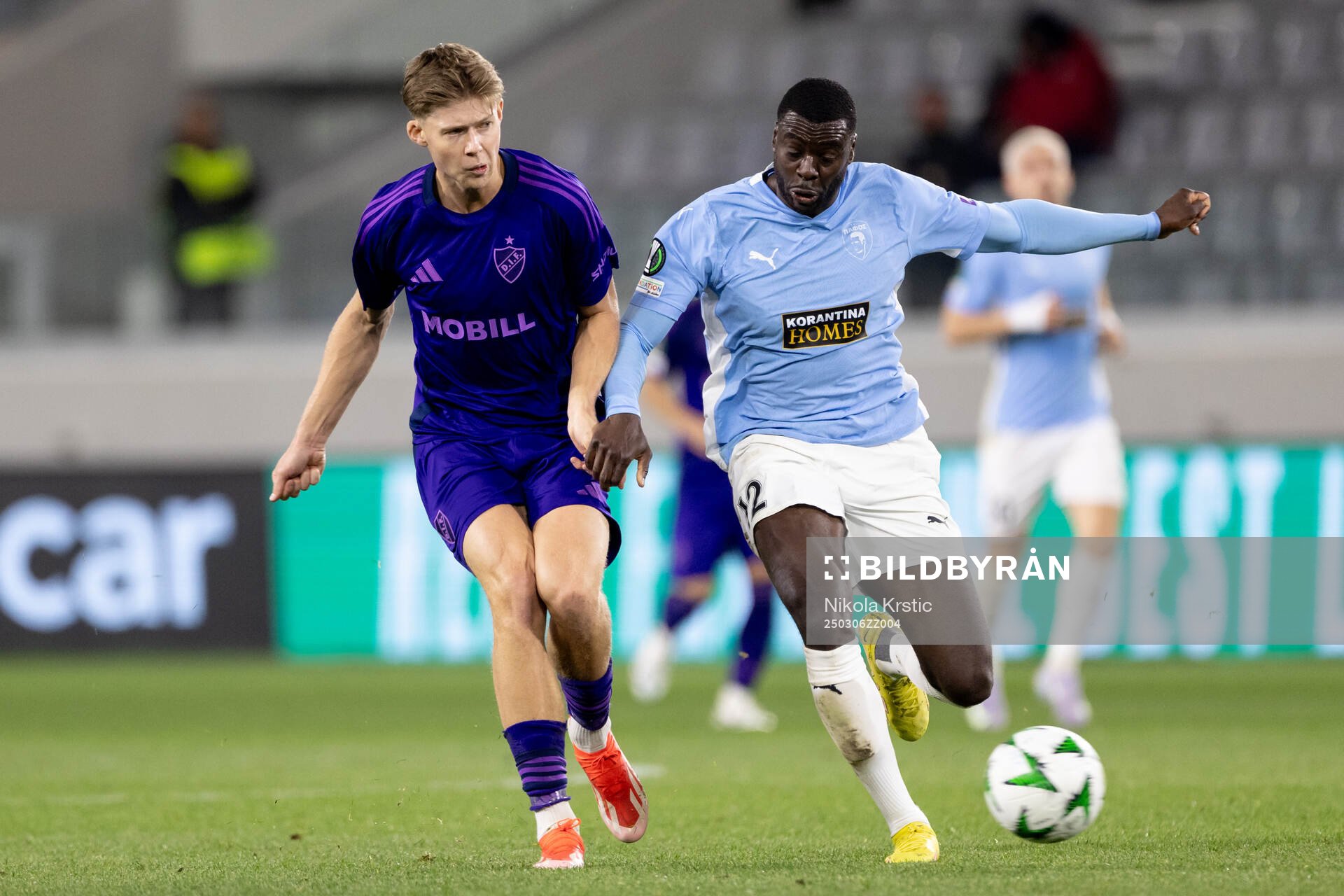 Patric Åslund of Djurgården and Ken Sema of Pafos