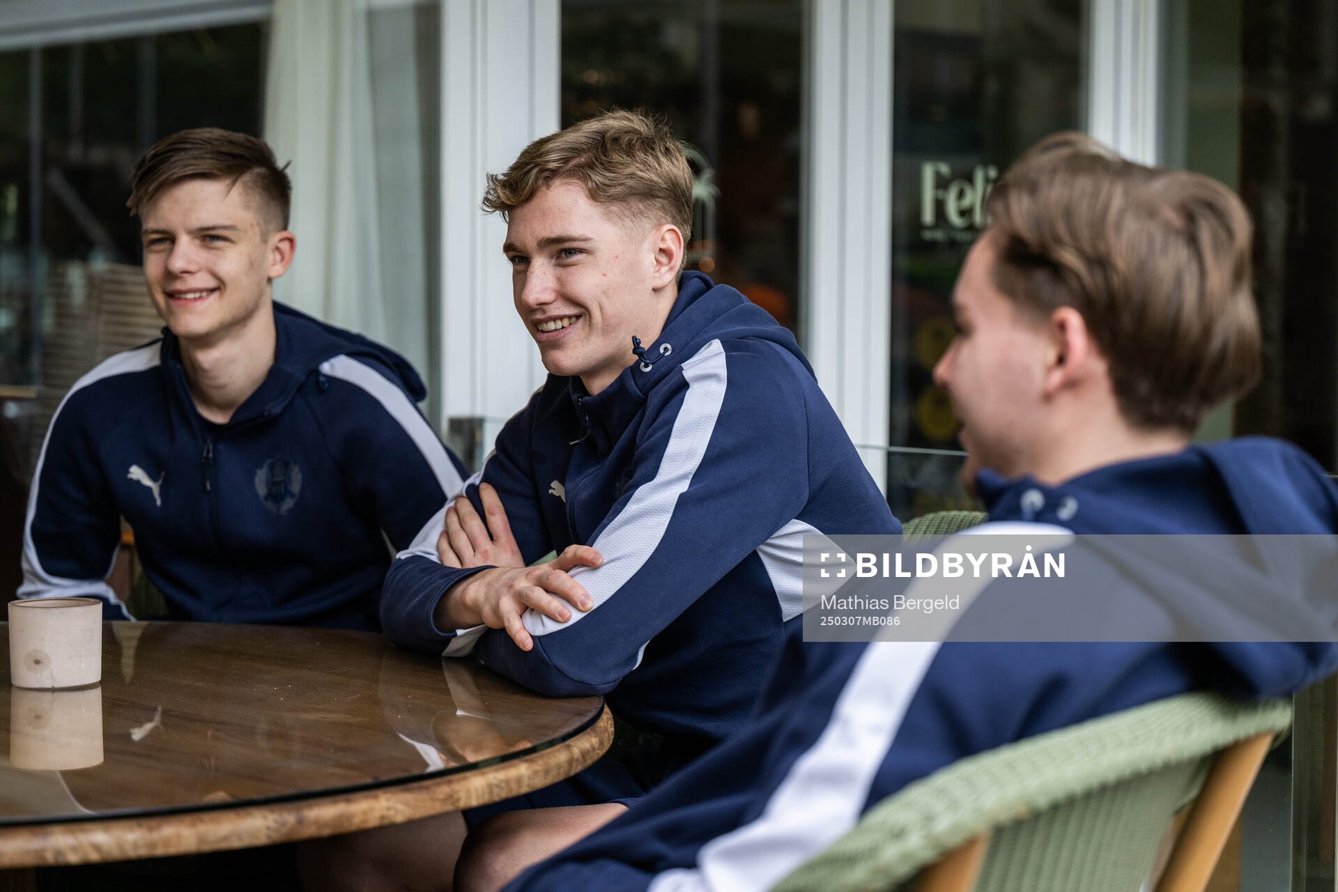 Helsingborgs Adrian Svanbäck, Benjamin Örn och Simon