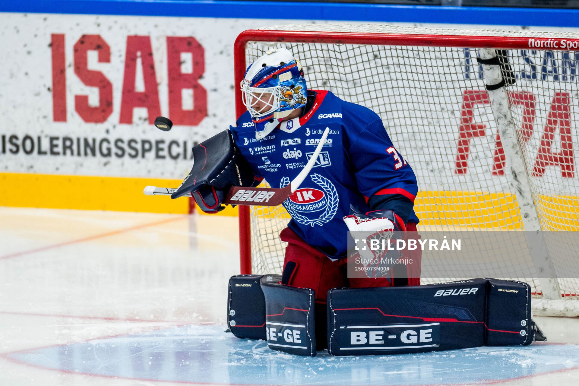 Oskarshamns målvakt Evan Cowley