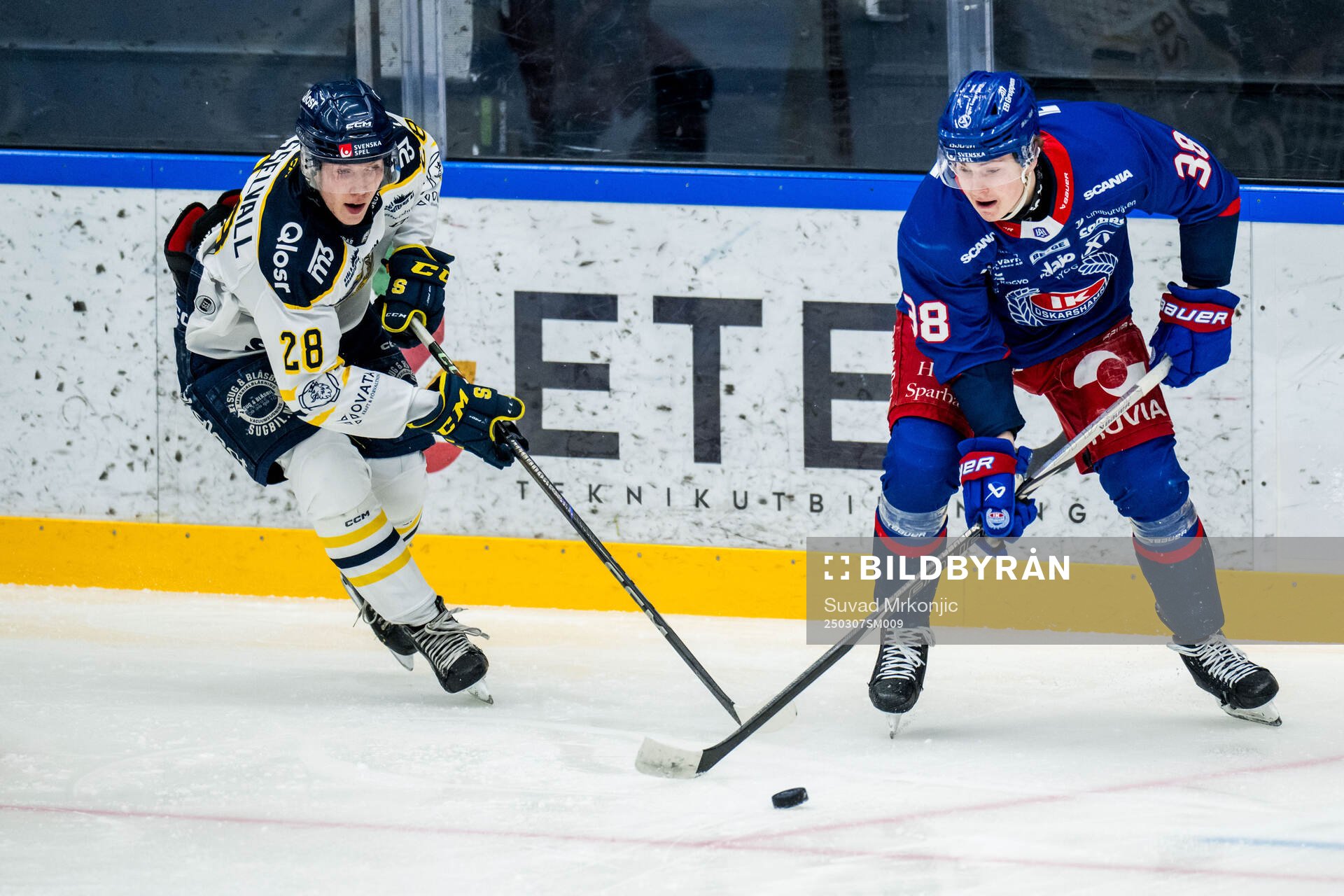 Södertäljes Adam Hesselvall och Oskarshamns Axel Landén