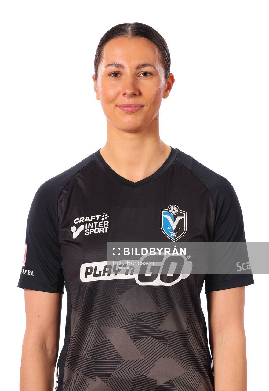 Växjös Nellie Karlsson poserar för ett porträtt den 7 mars 2025 i Växjö.
