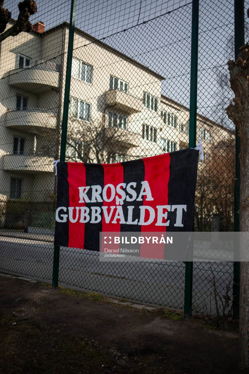Banderoller på plats på Sorgenfri IP