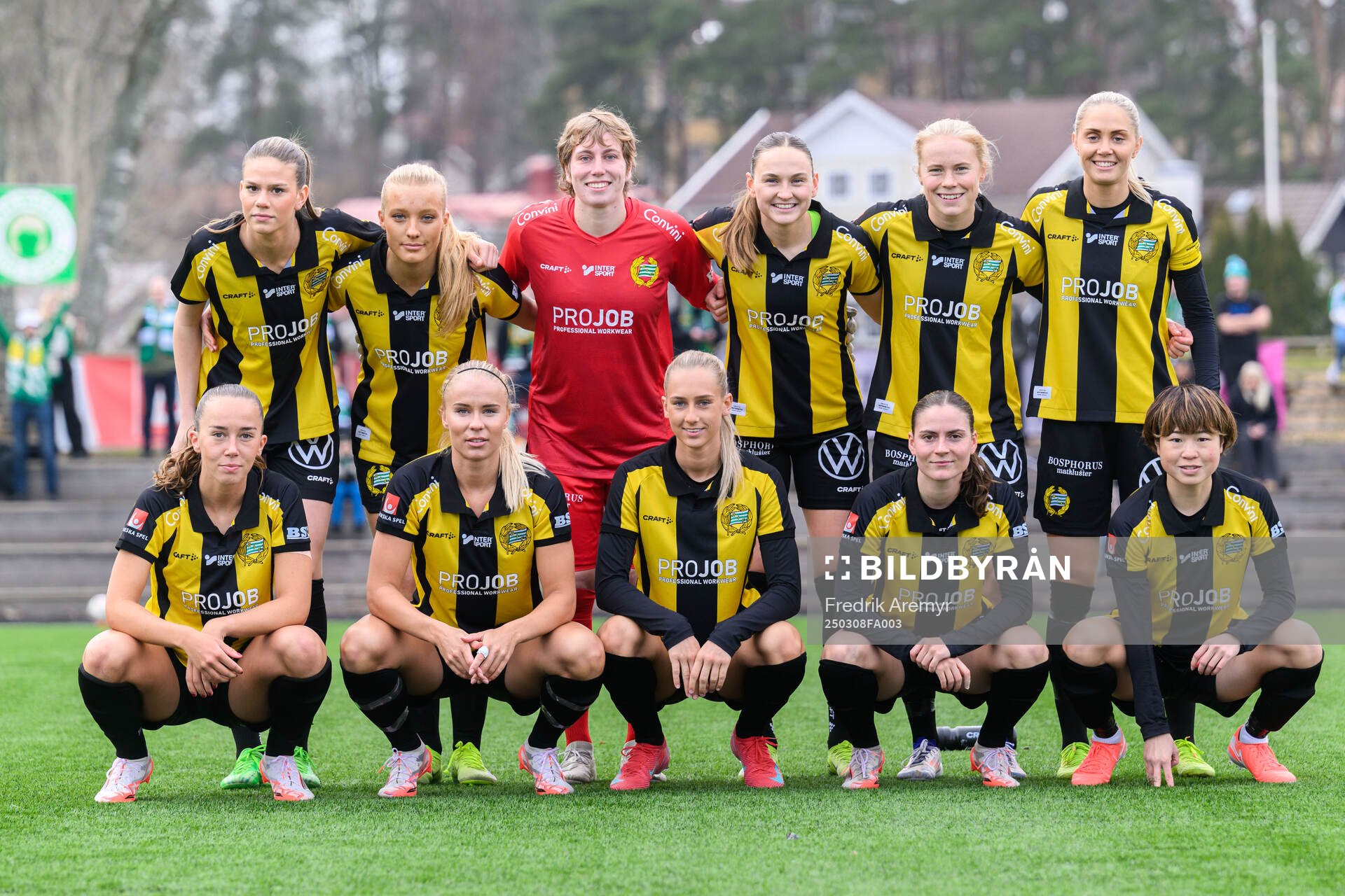 Hammarbys startelva inför fotbollsmatchen i Svenska Cupen mellan Alingsås och Hammarby den 8 mars 2025 i Alingsås. 