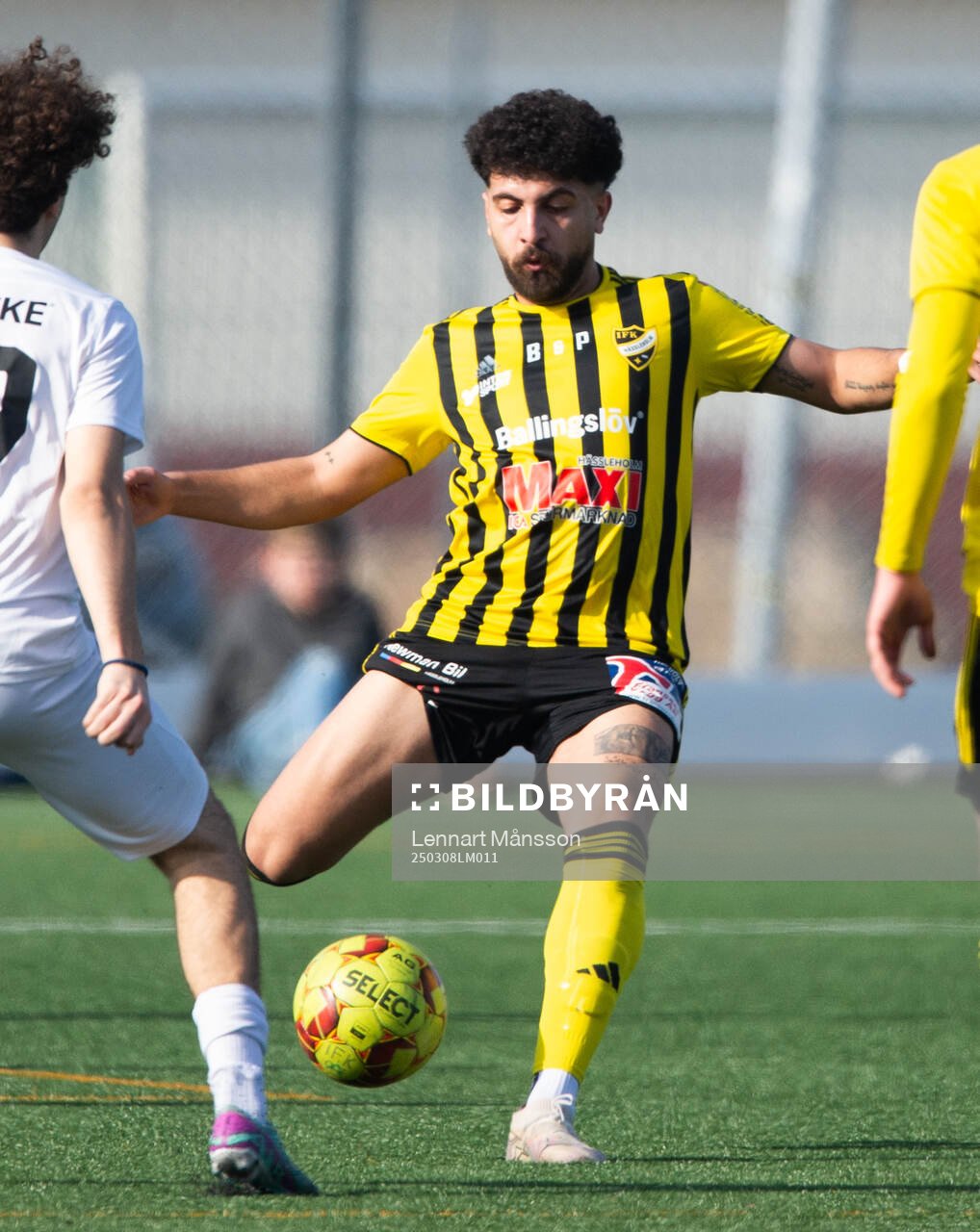 IFK Hässleholms Waseem Jafleh i träningsmatchen mellan IFK Hässleholm och Högaborg i Hässleholm 8 mars 2025.