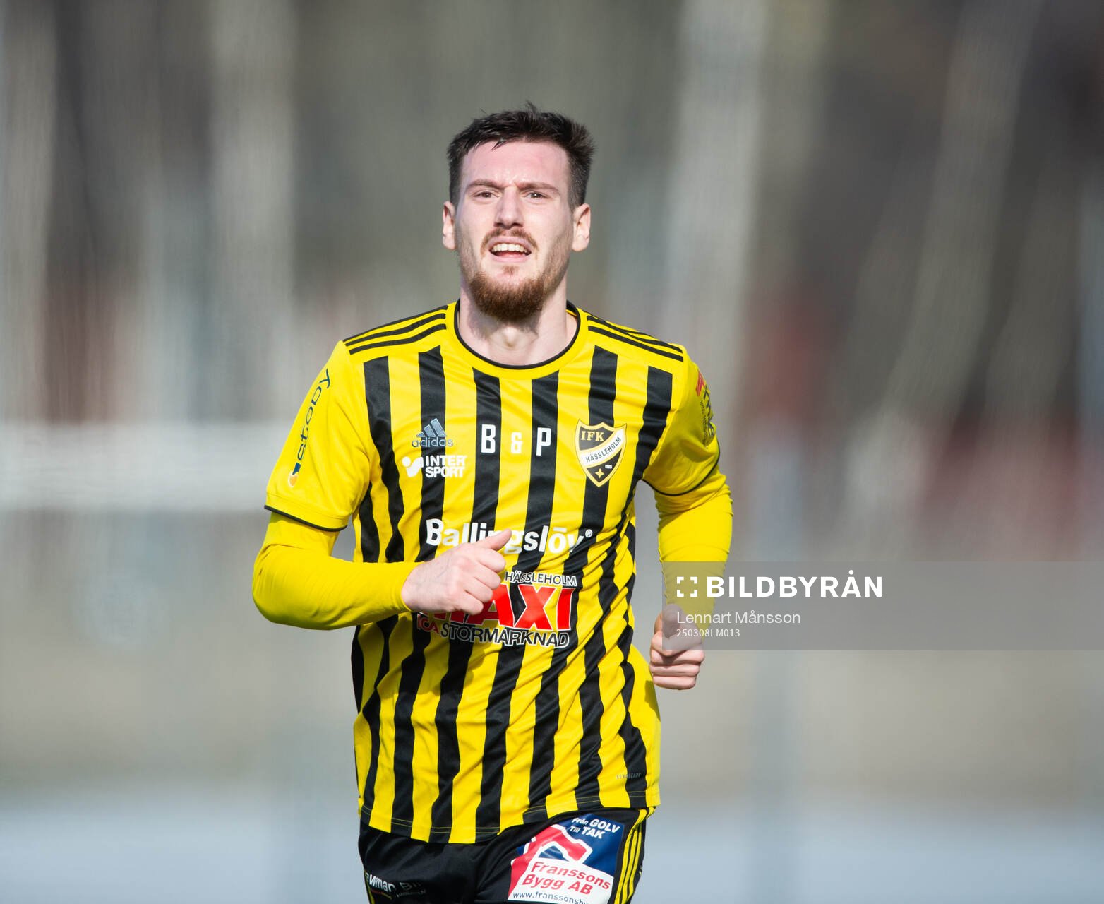 IFK Hässleholms Erjon Rama i träningsmatchen mellan IFK