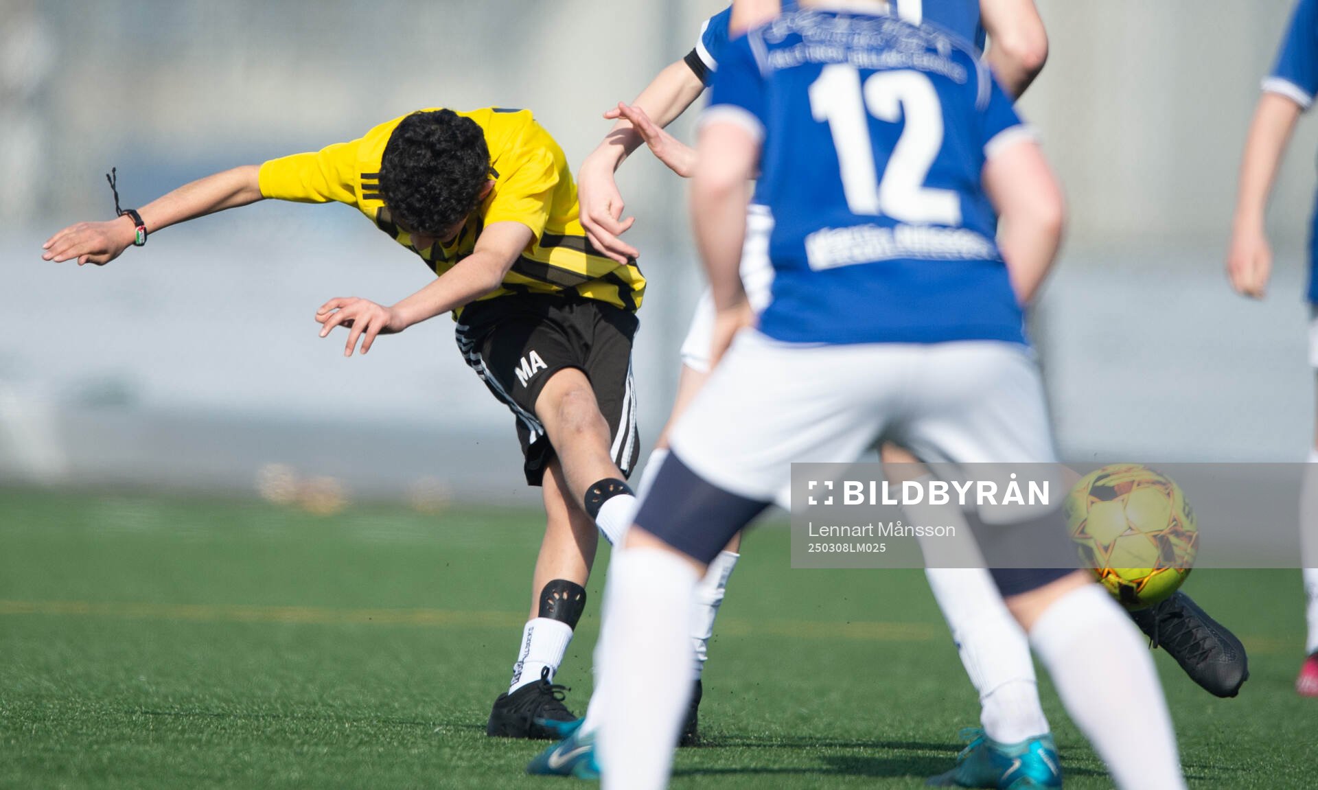 IFK Hässleholms Mustafa Ali i träningsmatchen för pojkar