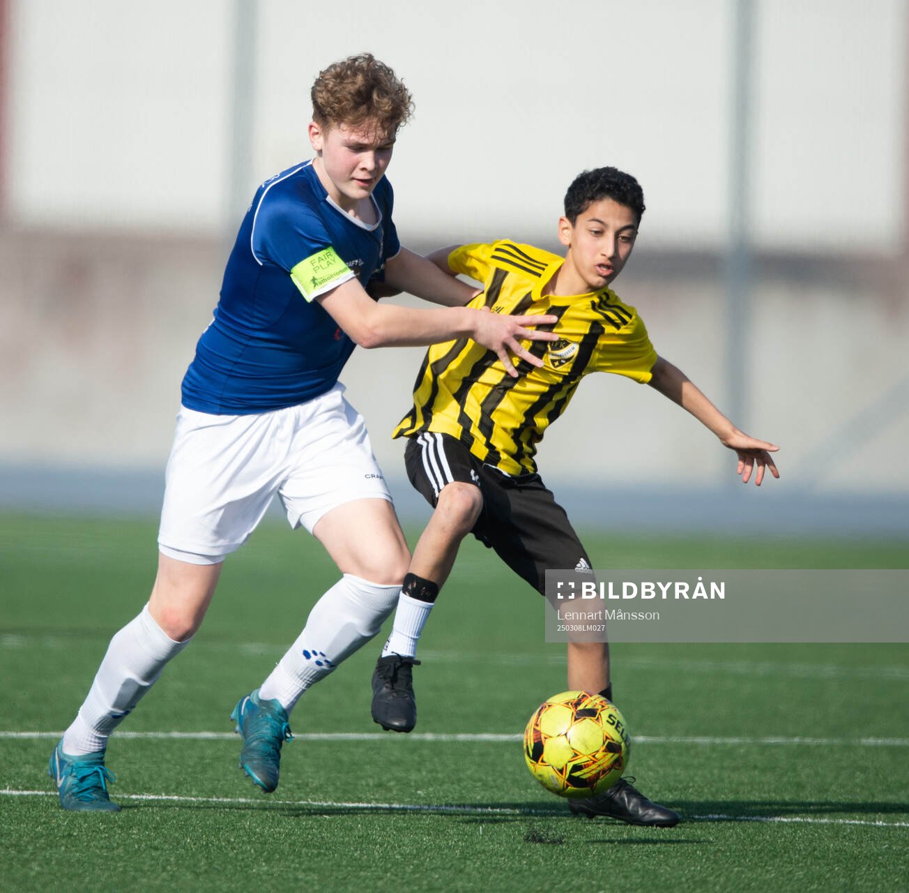 IFK Hässleholms Mustafa Ali i träningsmatchen för pojkar