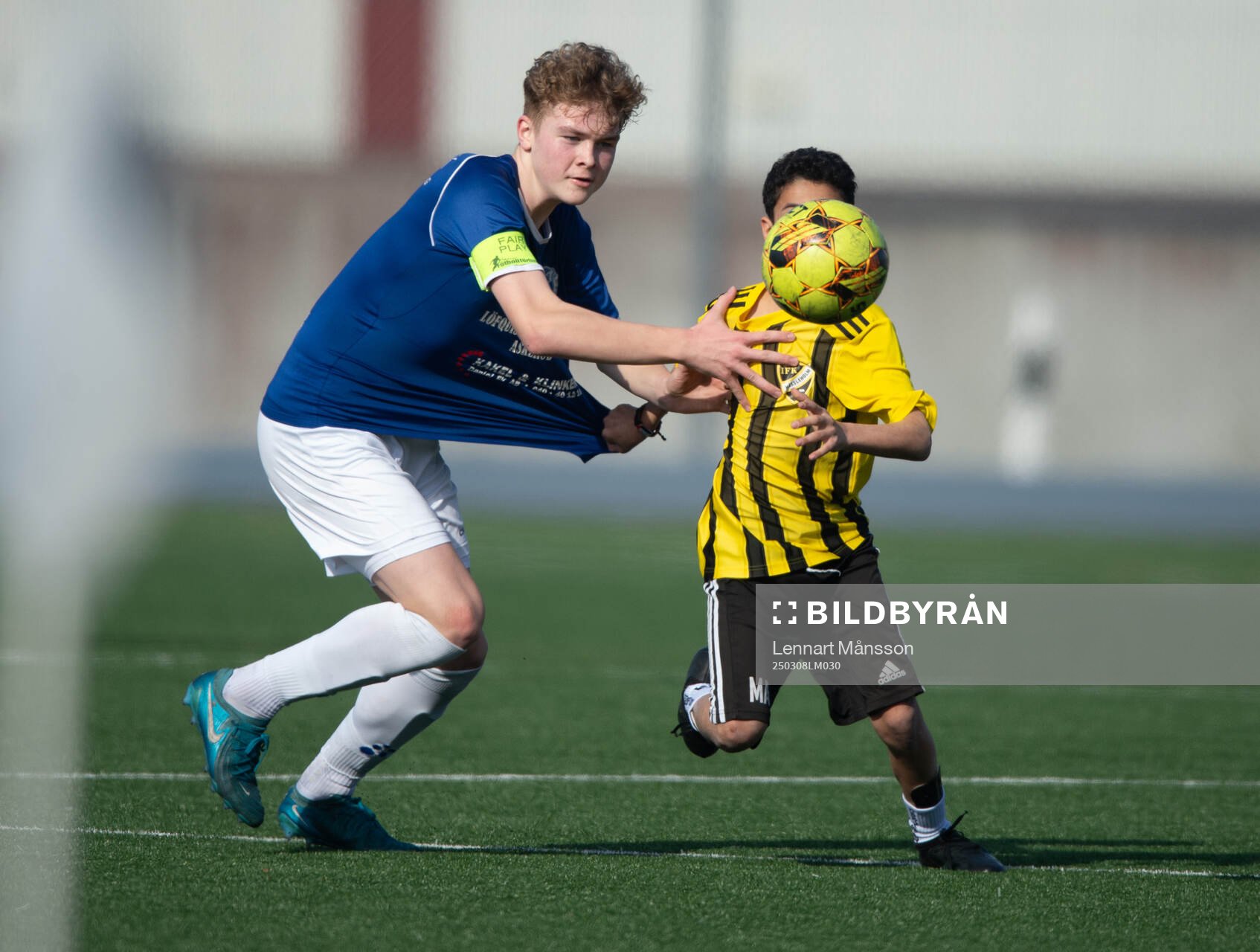 IFK Hässleholms Mustafa Ali i träningsmatchen för pojkar
