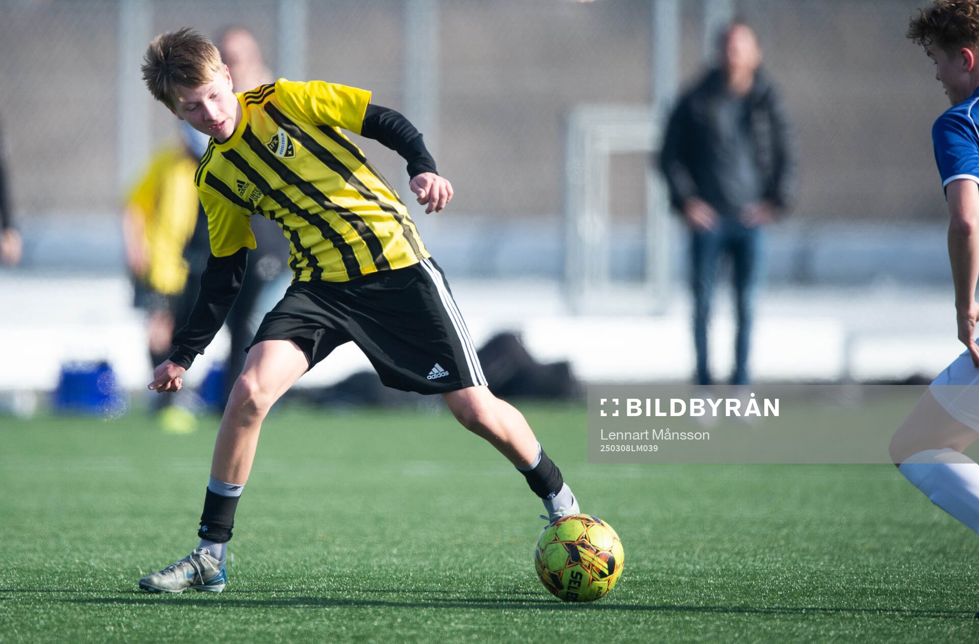 IFK Hässleholms Måns Johansson i träningsmatchen för