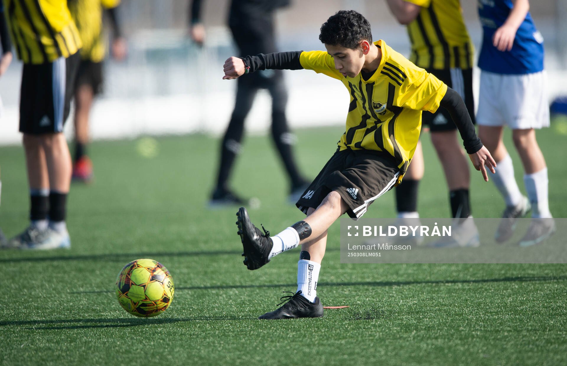 IFK Hässleholms Mustafa Ali i träningsmatchen för pojkar