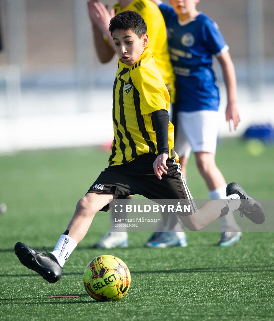 IFK Hässleholms Mustafa Ali i träningsmatchen för pojkar