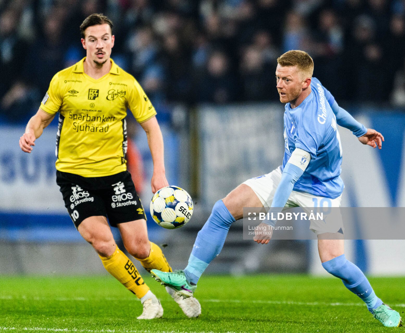 Elfsborgs Simon Olsson och Malmö FFs Anders Christiansen