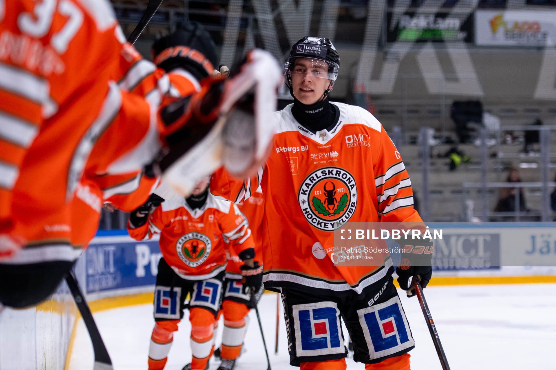 Karlskronas Axel Björnkvist firar sitt 1-0 mål