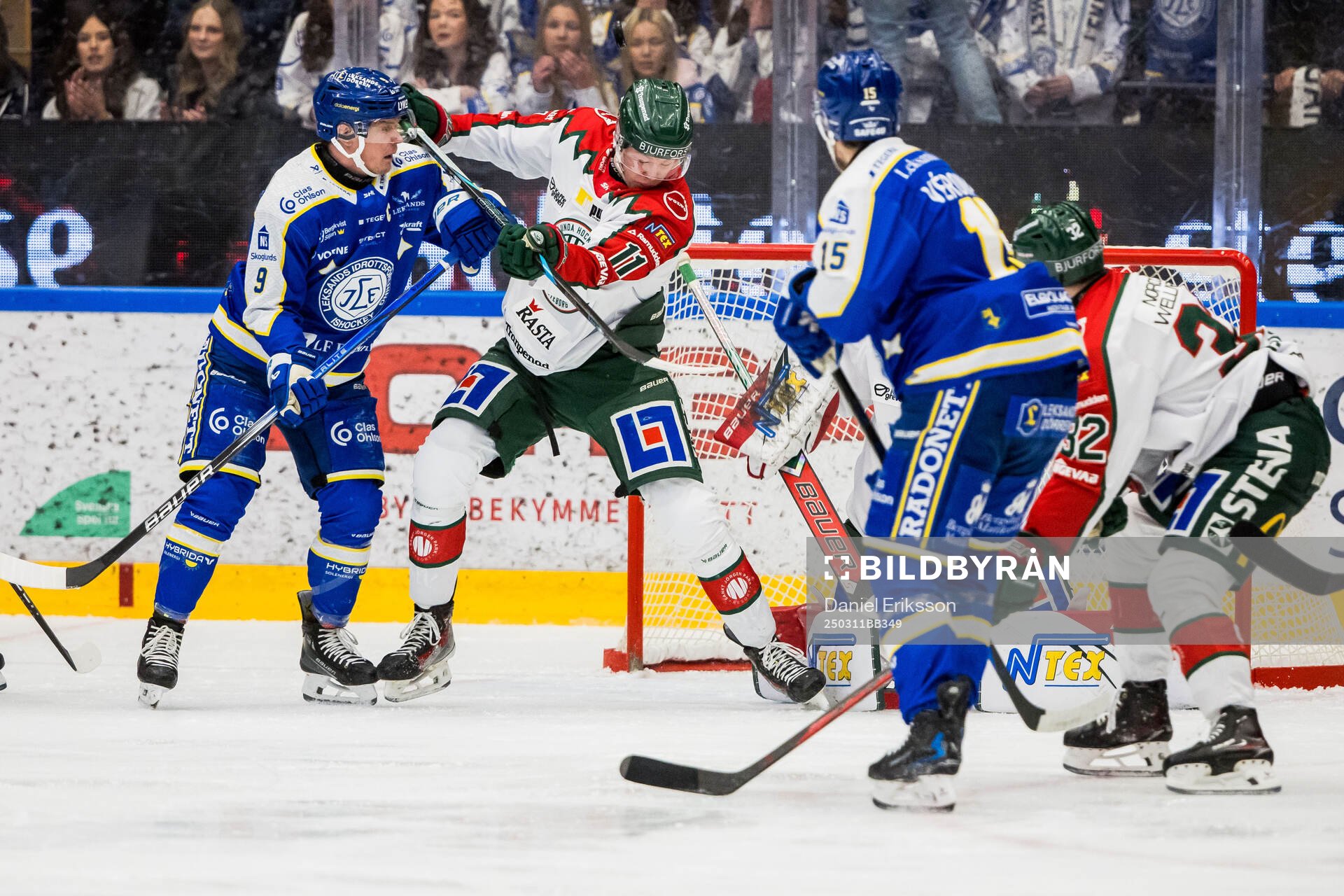 Leksands Patrik Zackrisson och Frölundas Oskar Wahlberg