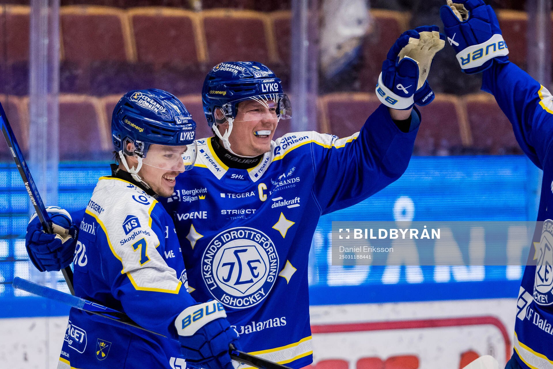 Leksands Marcus Karlberg och Patrik Zackrisson jublar
