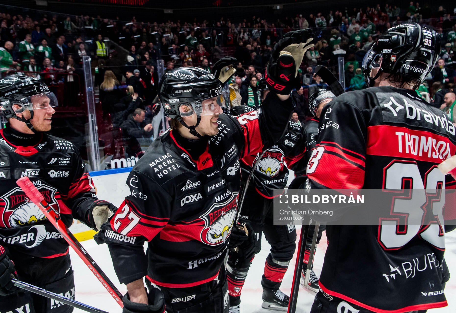Malmö Redhawks Henrik Haapala jublar
