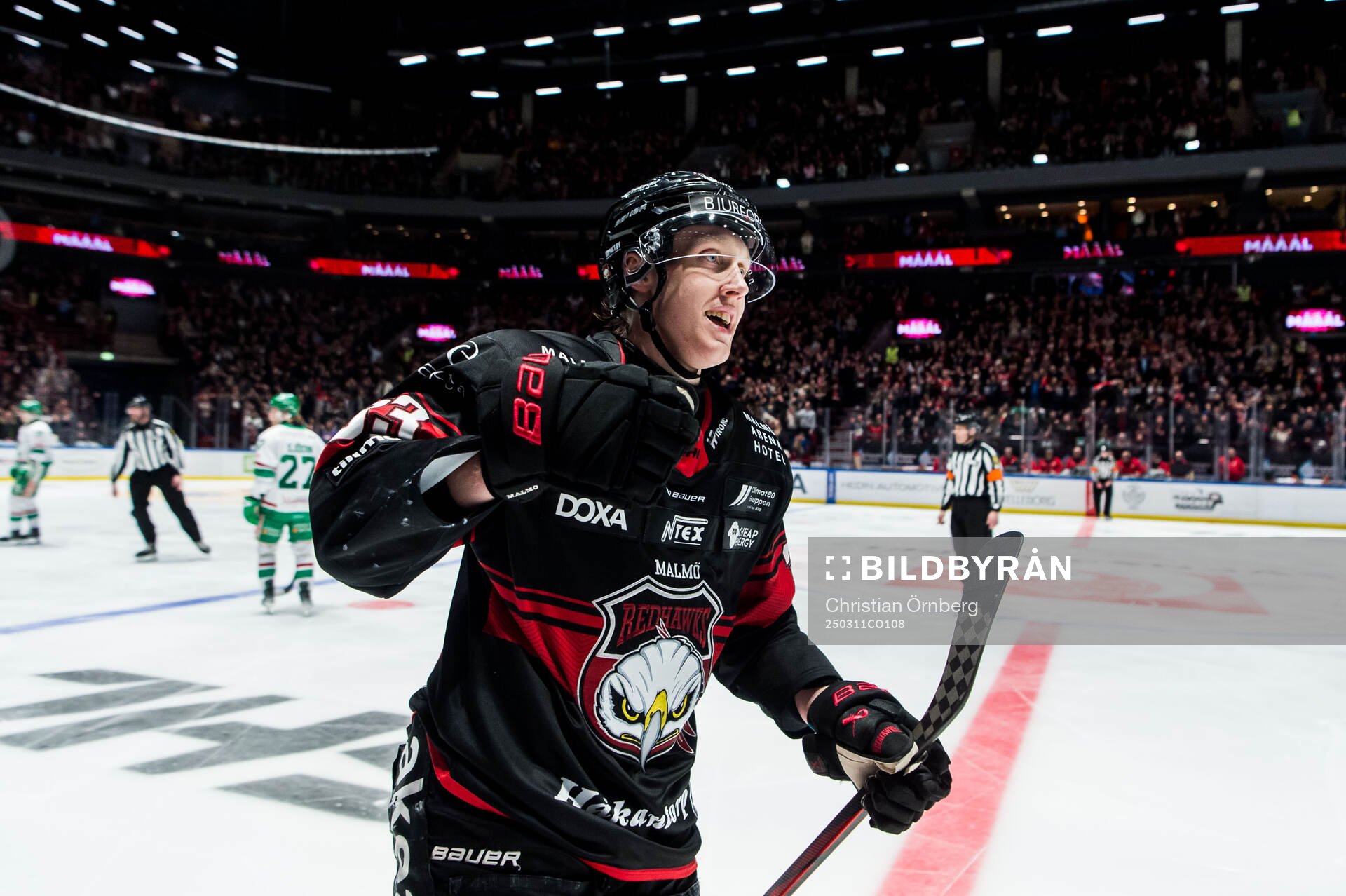 Malmö Redhawks Lassi Thomson jublar