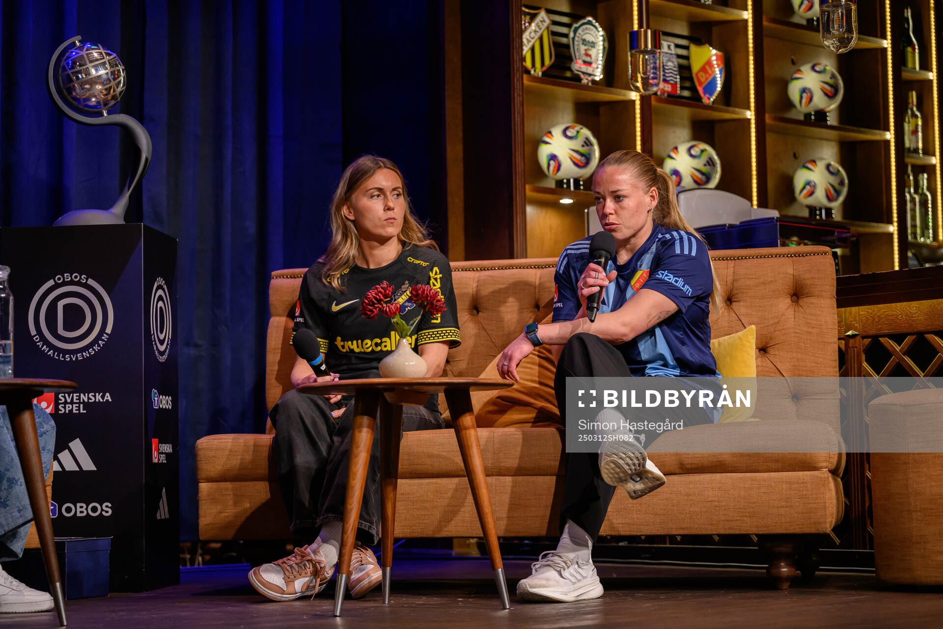 s Adelisa Grabus och Djurgårdens Sessy Åsland intervjuvas