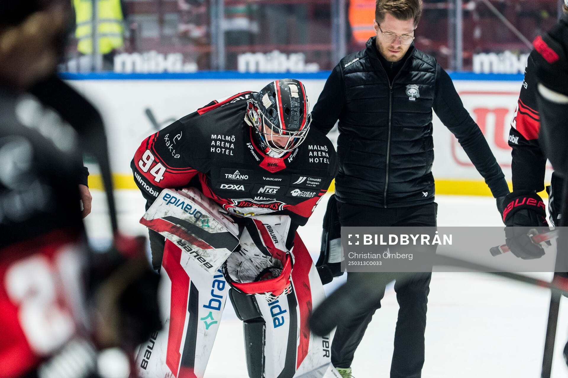Malmö Redhawks målvakt Marek Langhamer
