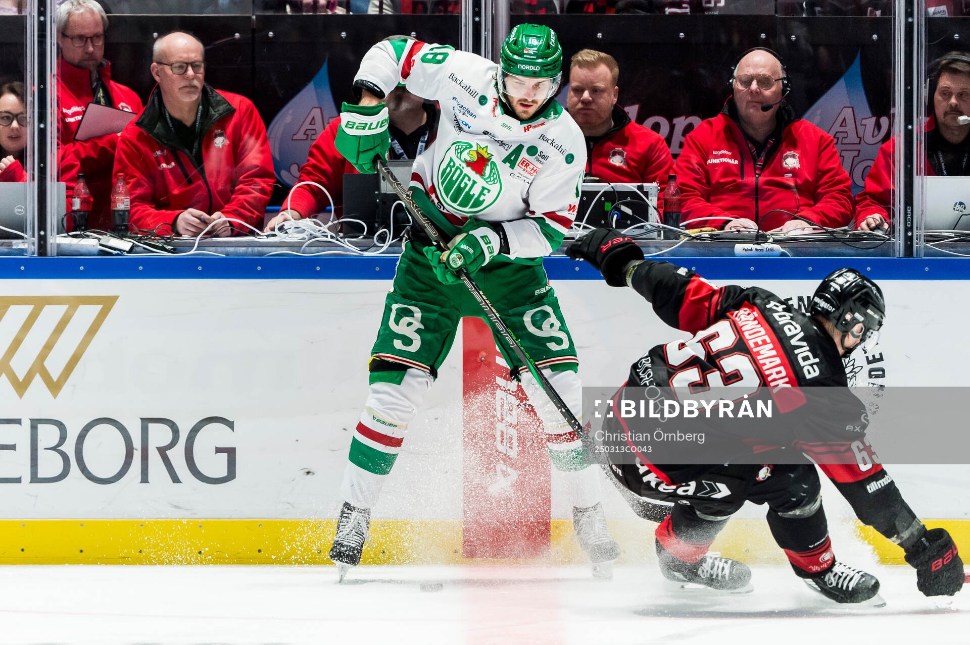 Rögles Dennis Everberg och Malmö Redhawks Fredrik