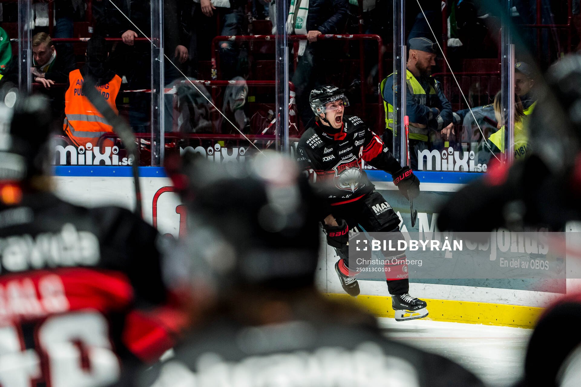 Malmö Redhawks Henrik Haapala jublar 2-1