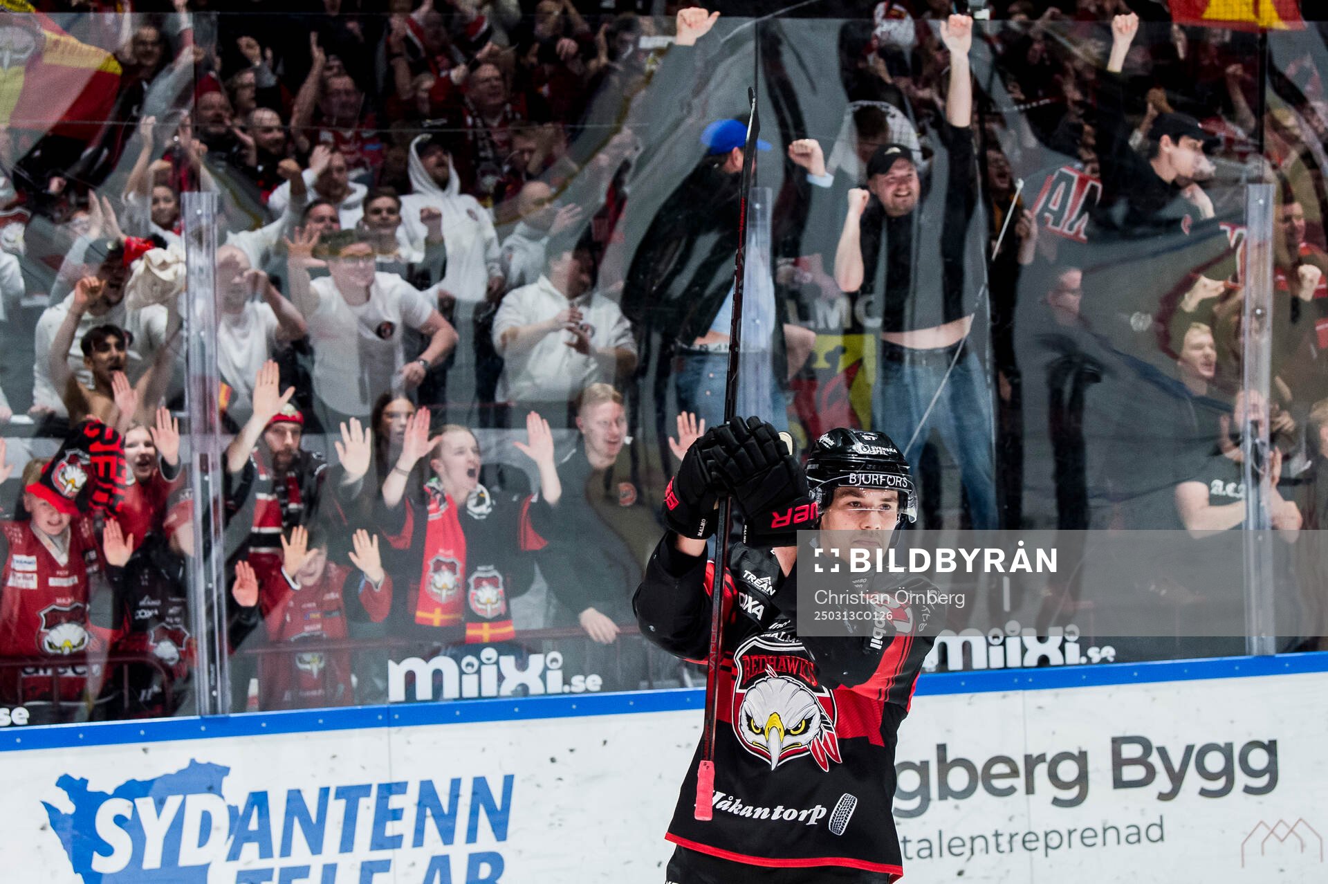 Malmö Redhawks Henrik Haapala jublar