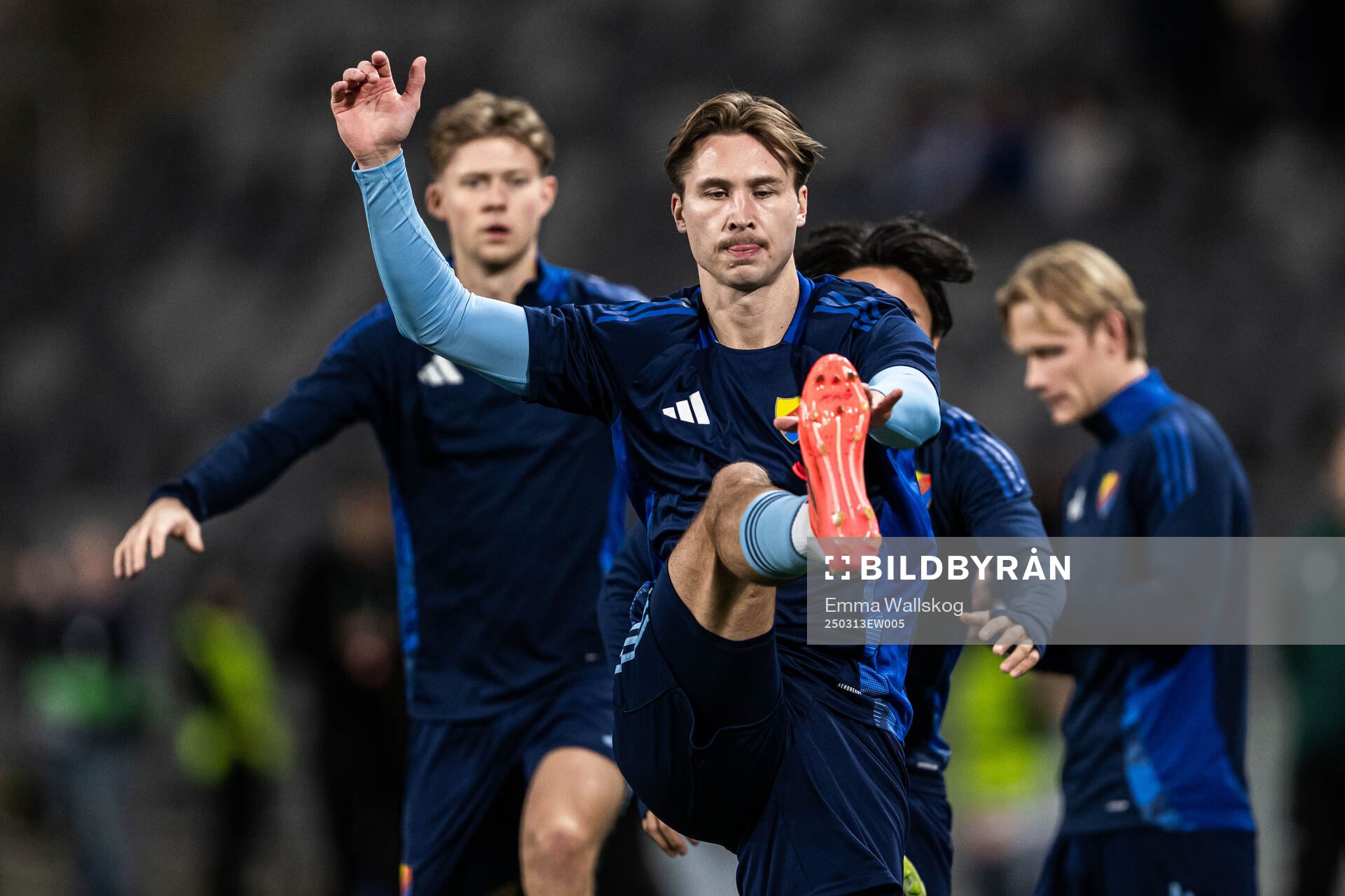Miro Tenho of Djurgården ahead of the UEFA Conference League football match between Djurgården and Pafos on March 13, 2025 in Stockholm.