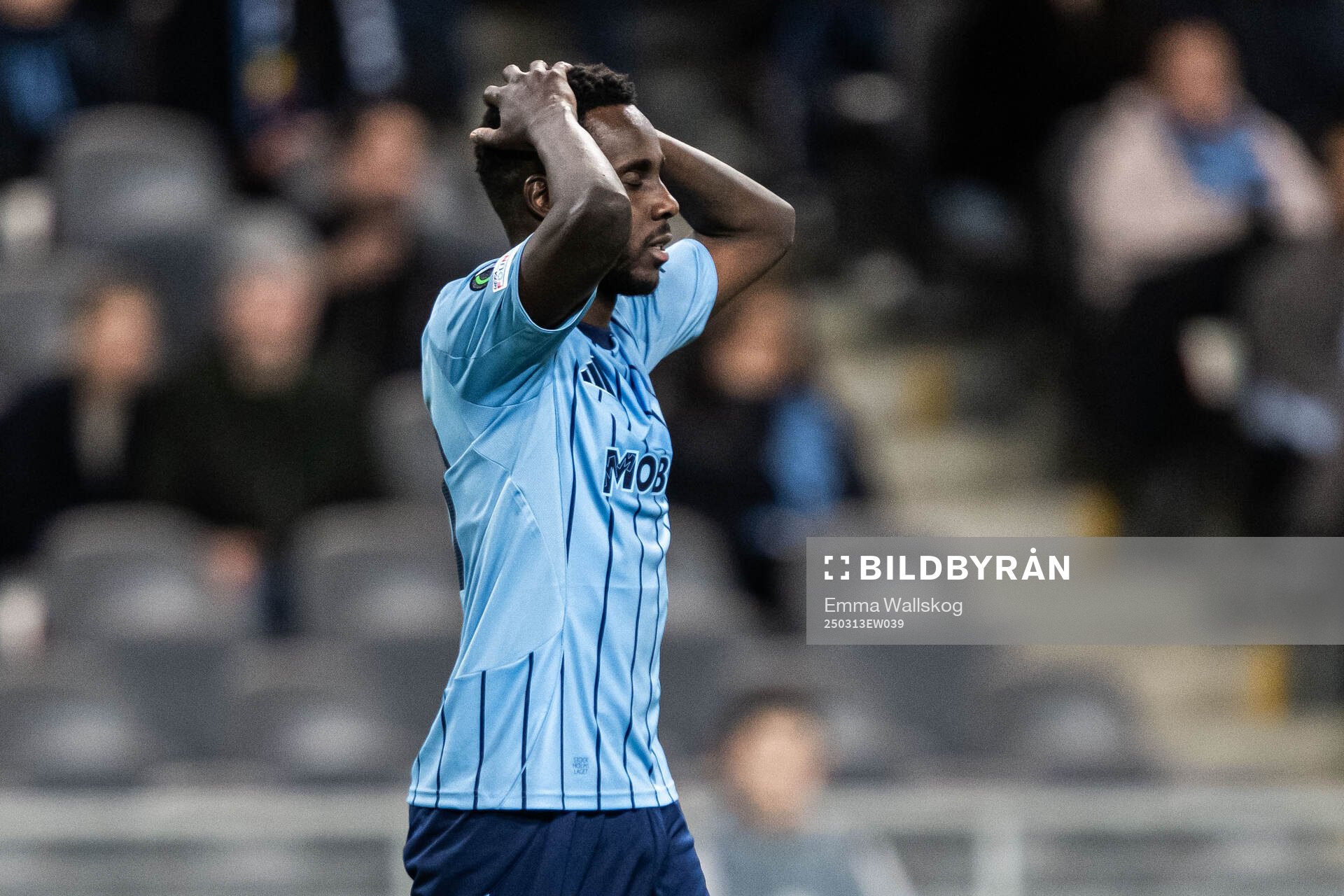 Tokmac Nguen of Djurgården looks dejected