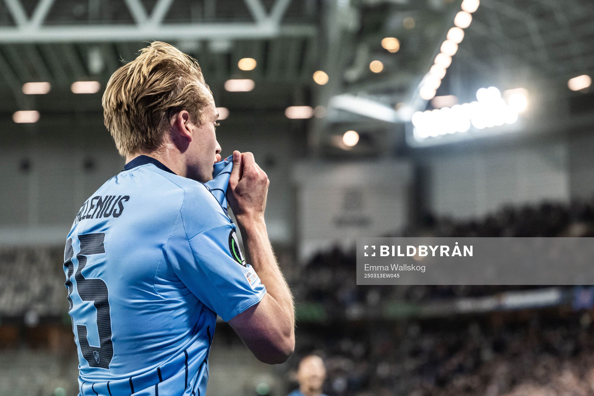 Oskar Fallenius of Djurgården celebrates
