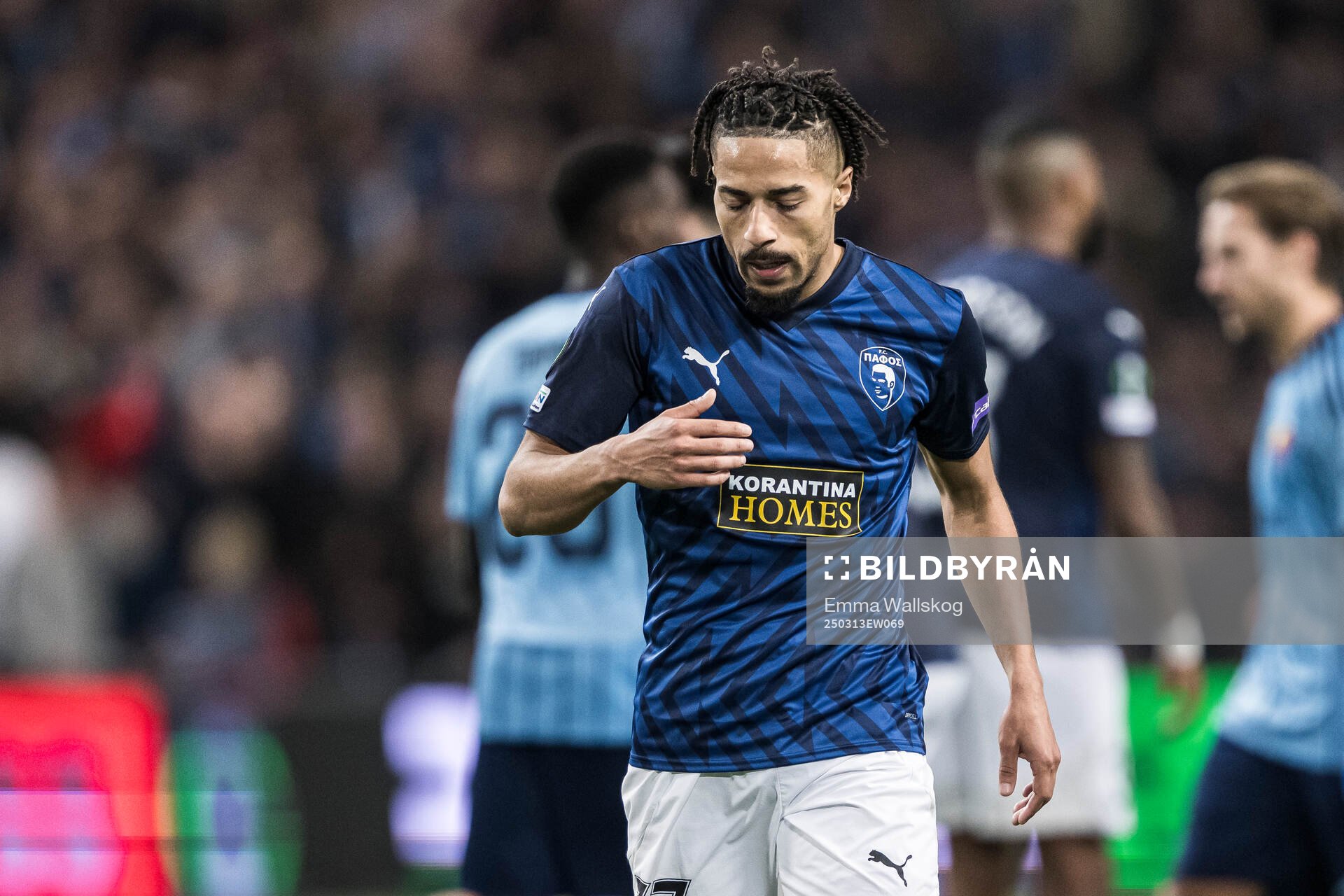 Joao Correia of Pafos looks dejected
