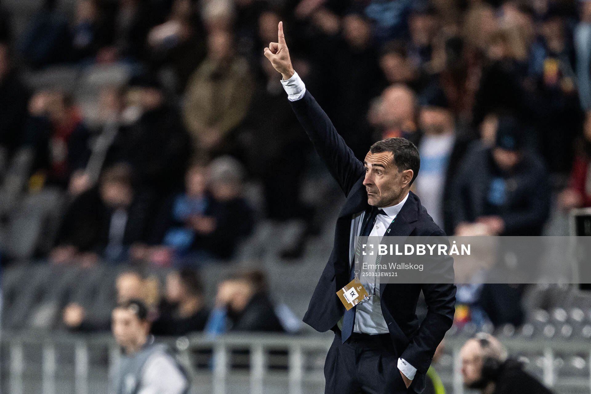 Head coach Juan Carlos Carcedo of Pafos during the UEFA Conference League football match between Djurgården and Pafos on March 13, 2025 in Stockholm.