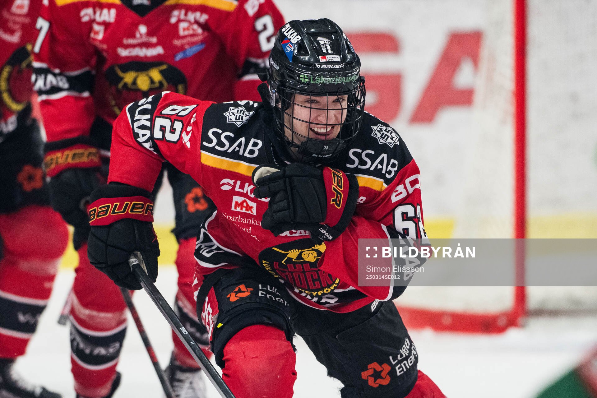Luleås Sarah Bujold jublar