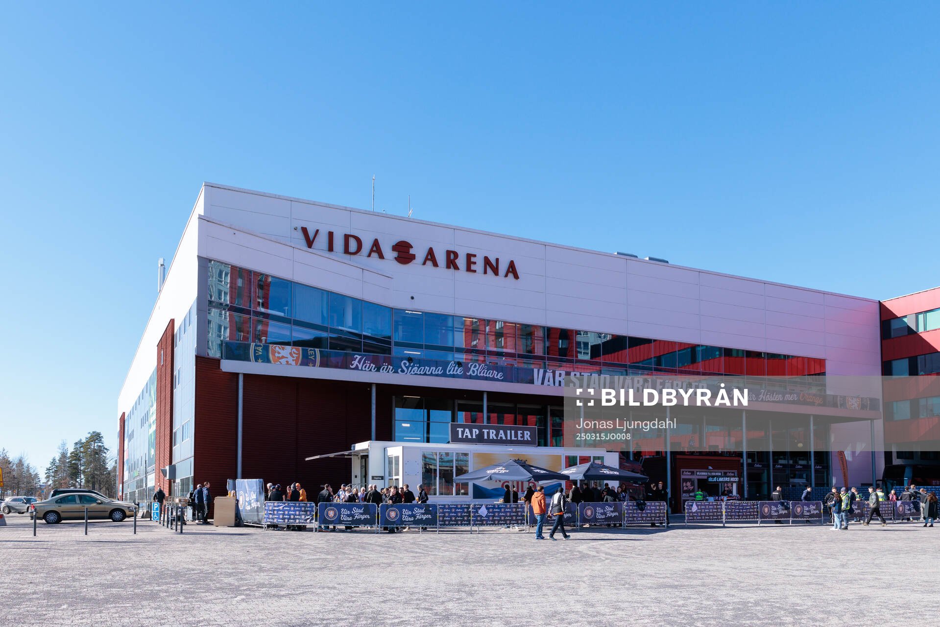 Exteriör vy av Vida arena