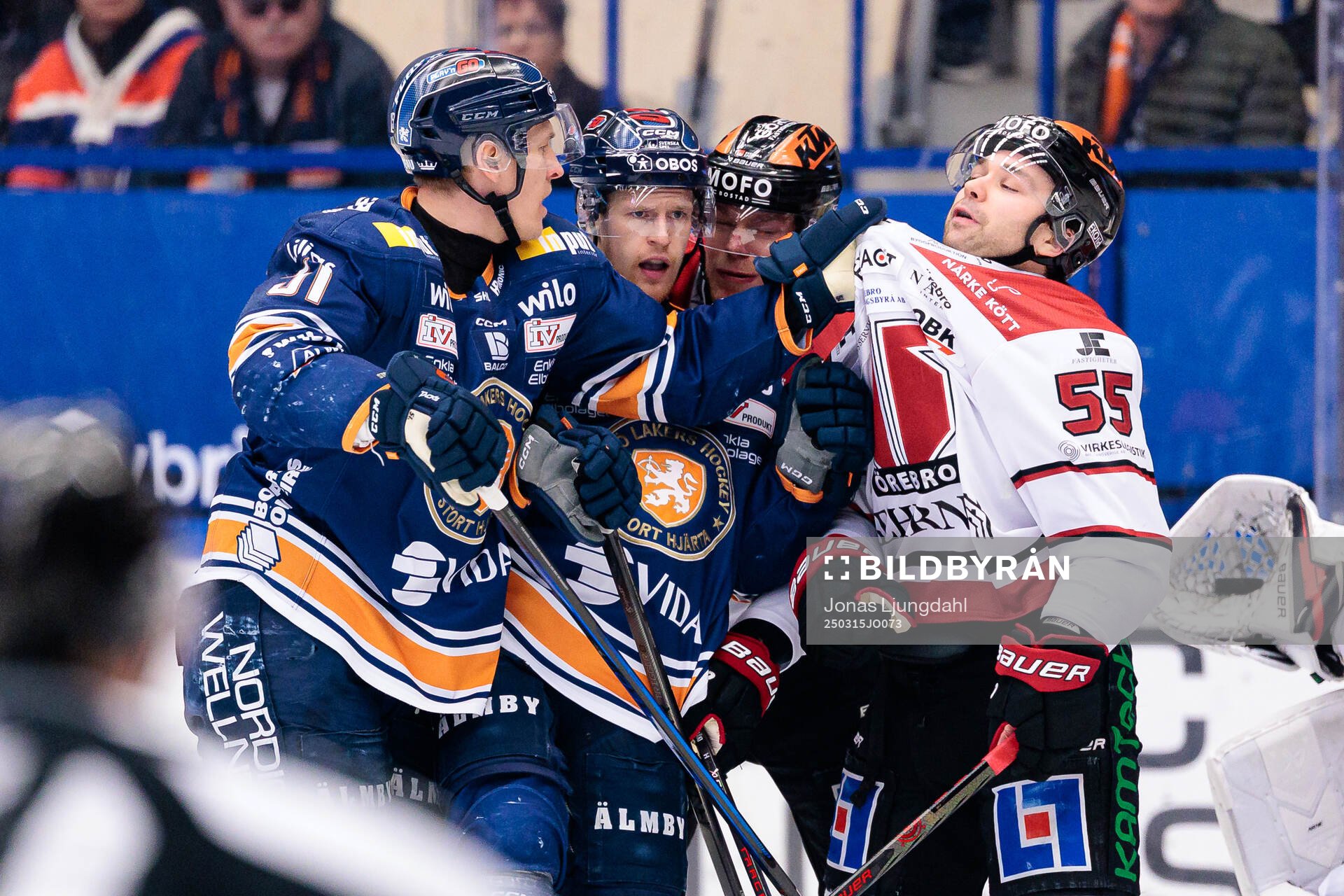 Växjös Emil Sylvegård och Örebros David Quenneville