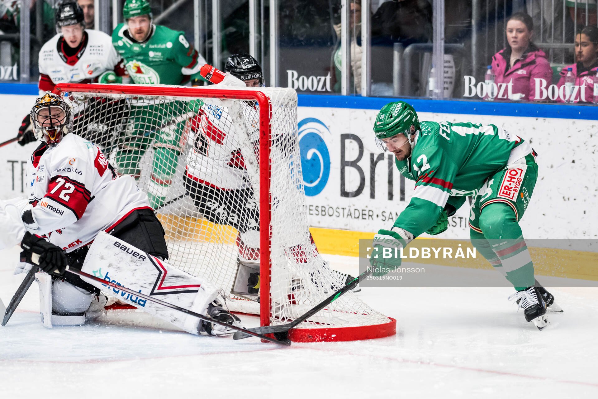 Malmö Redhawks målvakt Daniel Marmenlind och Rögles