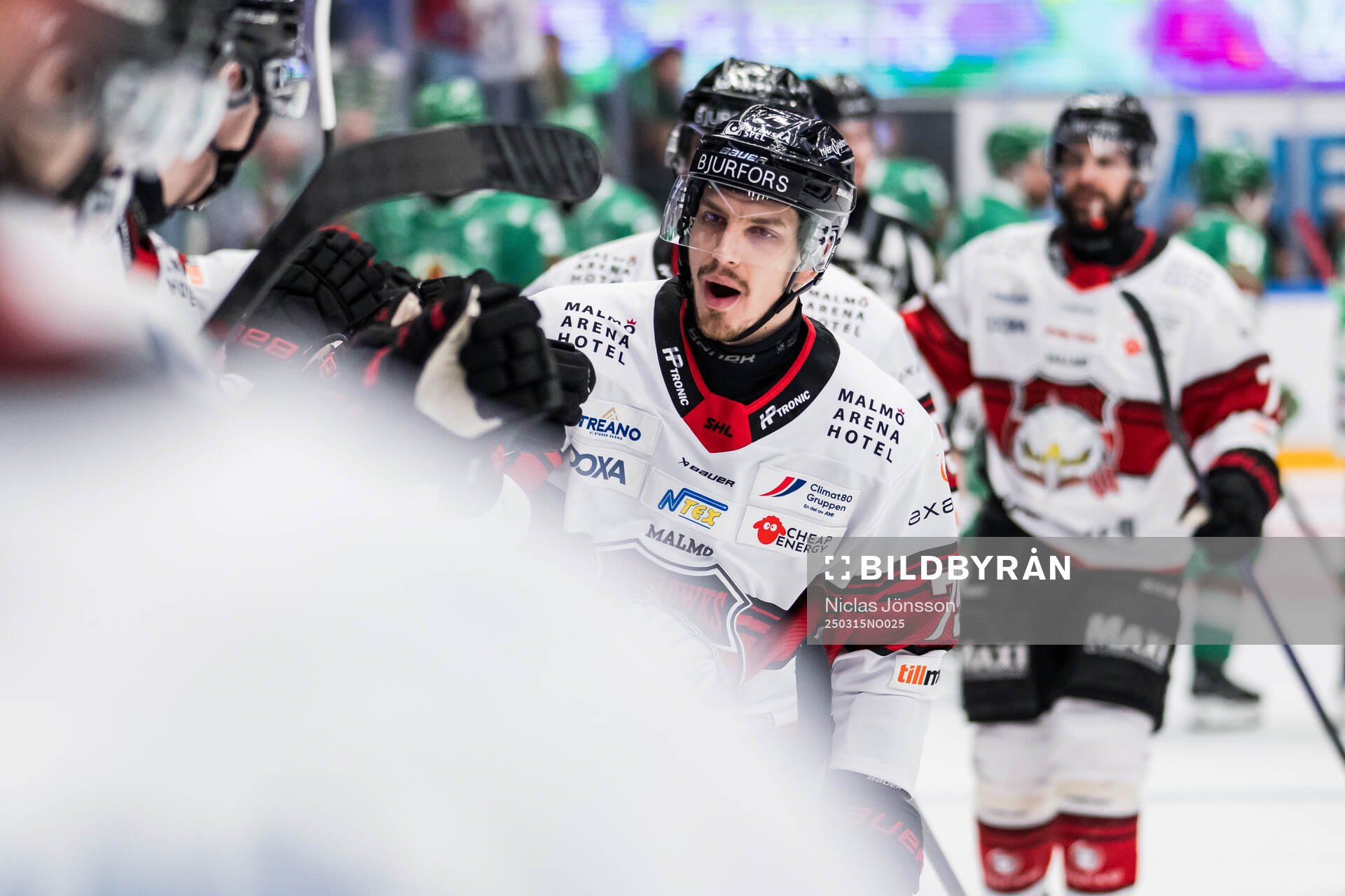Malmö Redhawks Jakub Galvas jublar