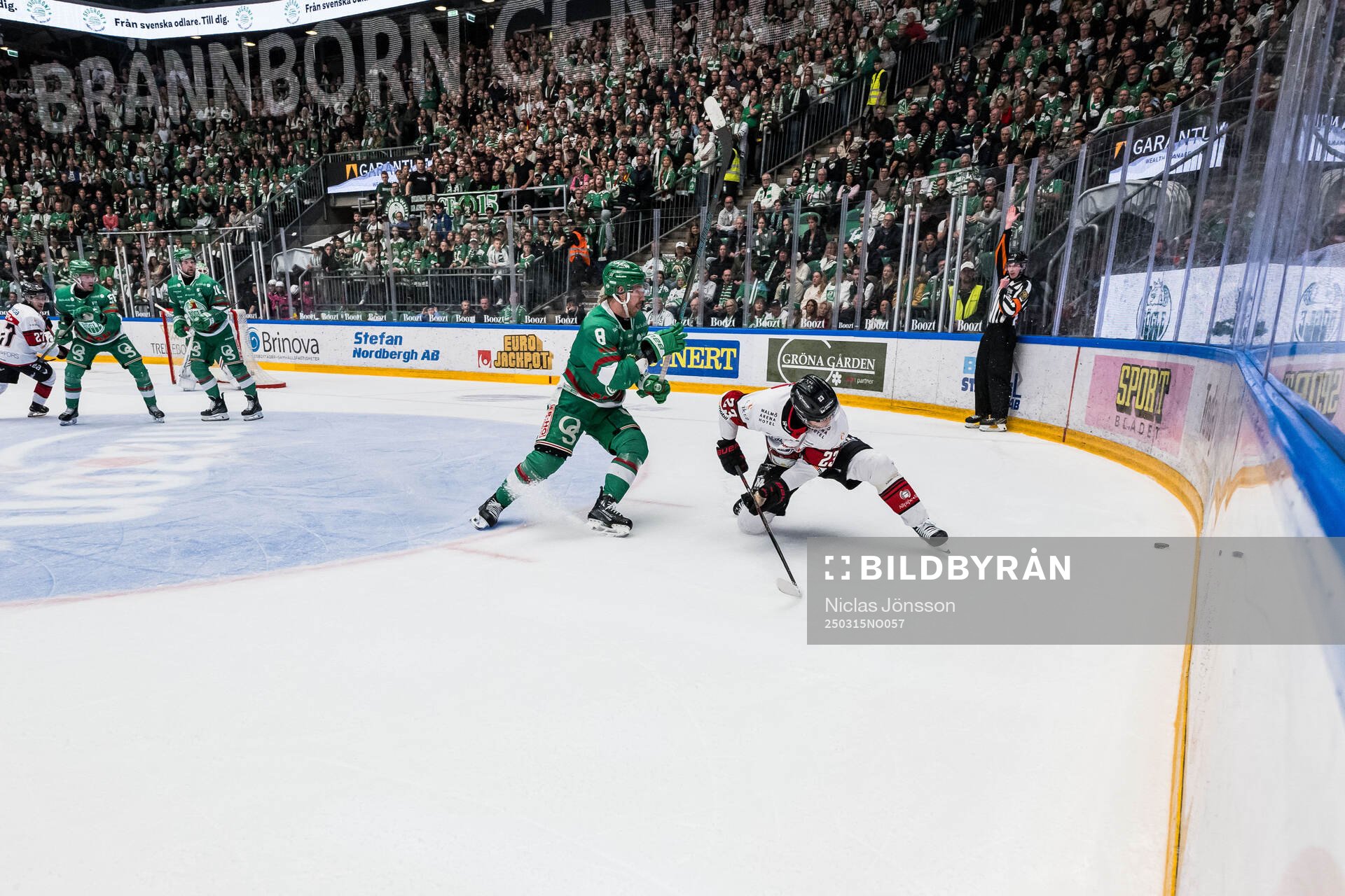 Rögles Linus Sandin och Malmö Redhawks Christoffer