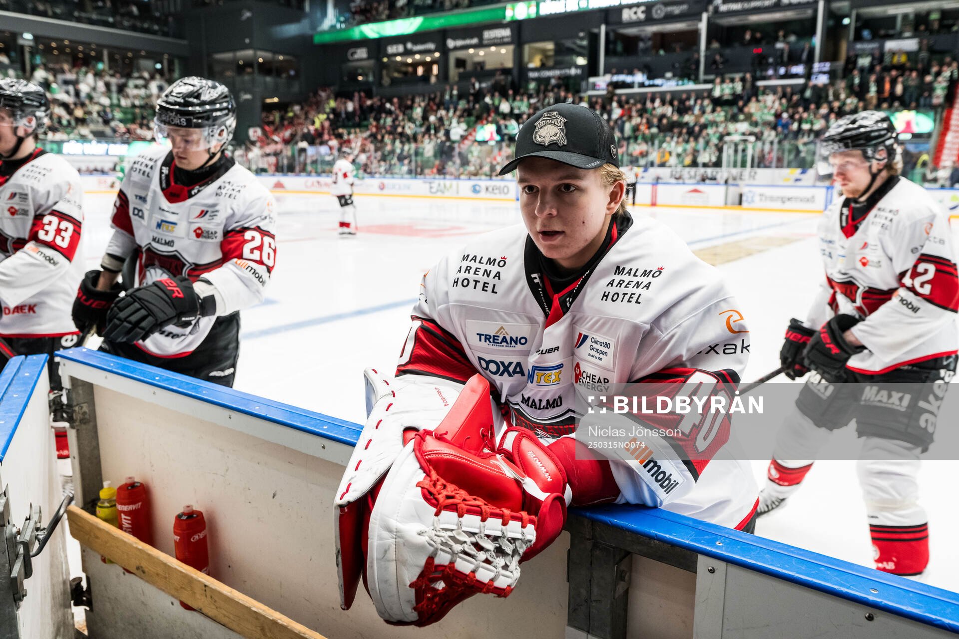 Malmö Redhawks målvakt Oskar Blomgren