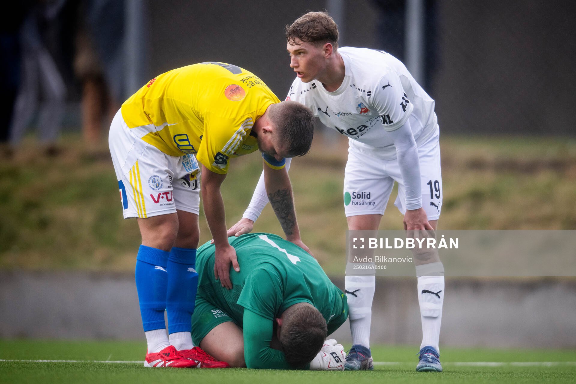 Helsingborgs Johan Brattberg har ont