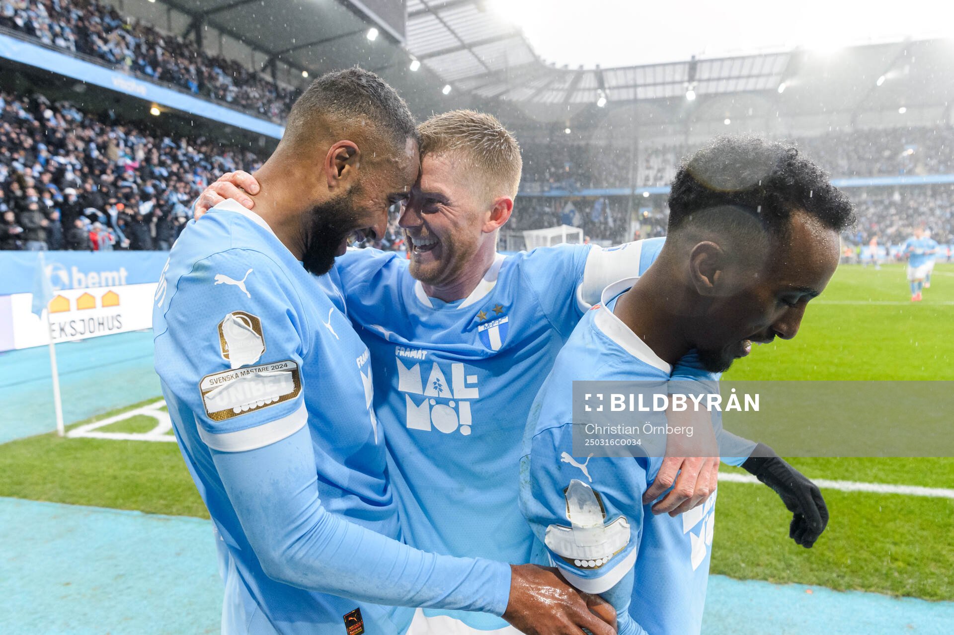 Malmö FFs Isaac Kiese Thelin, Anders Christiansen och Taha