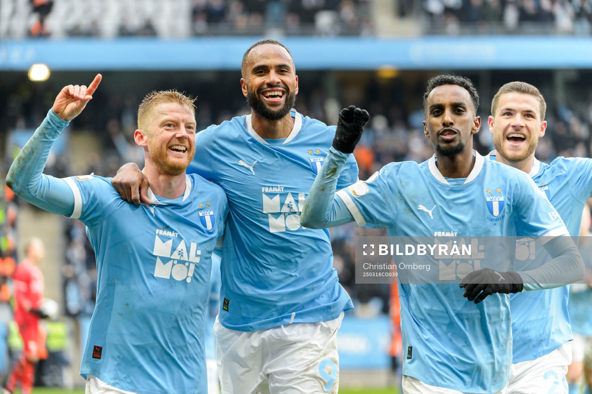 Malmö FFs Anders Christiansen, Isaac Kiese Thelin, Taha