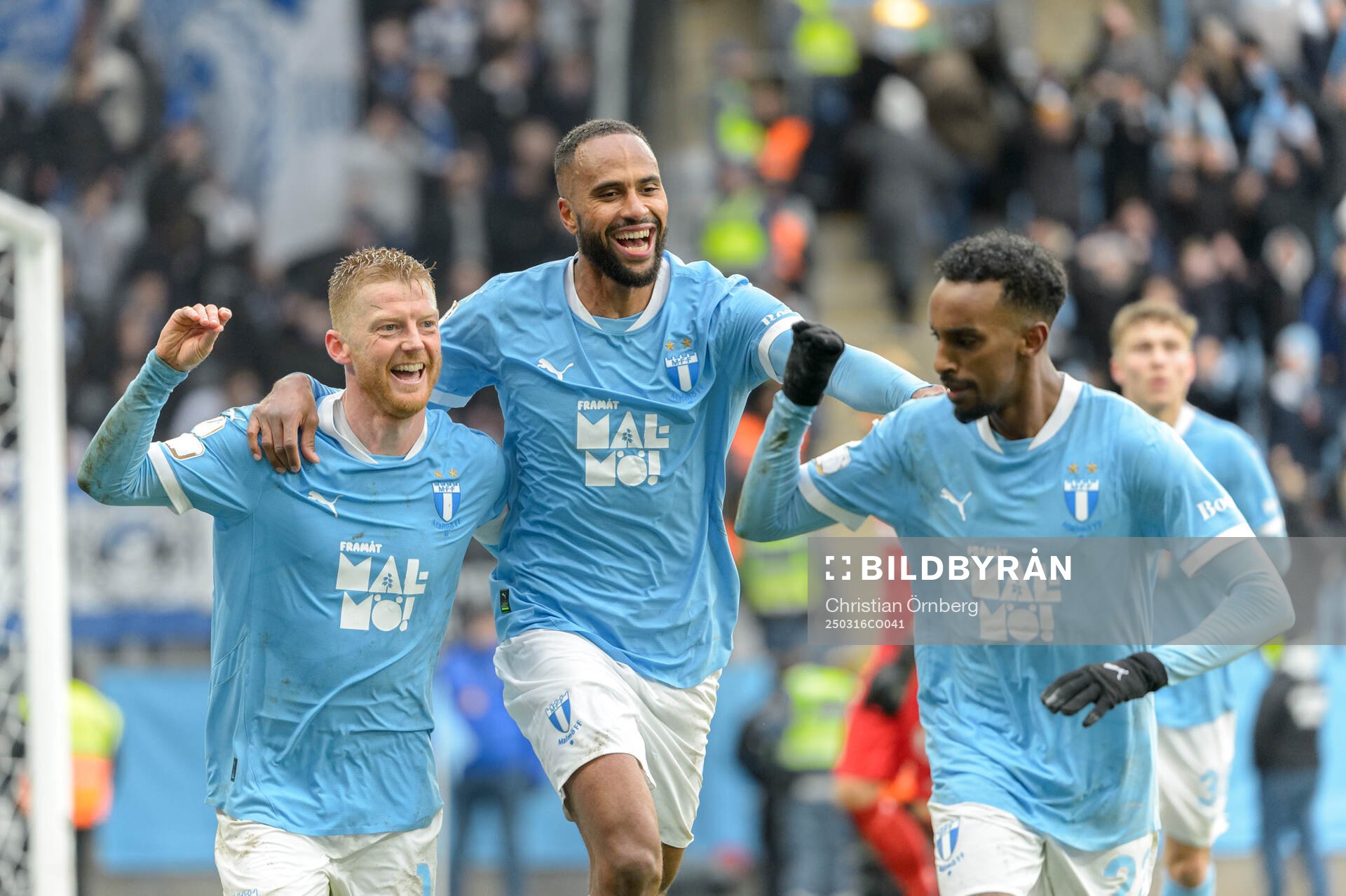 Malmö FFs Anders Christiansen, Isaac Kiese Thelin, Taha