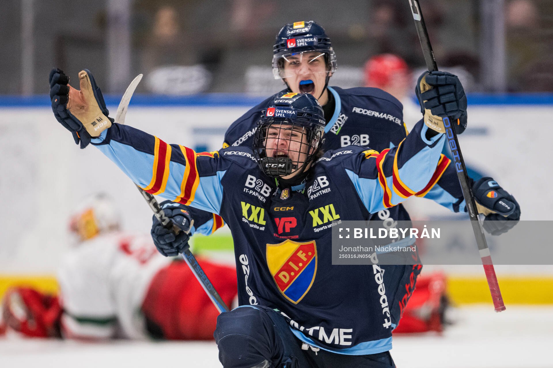 Djurgårdens Anton Frondell jublar