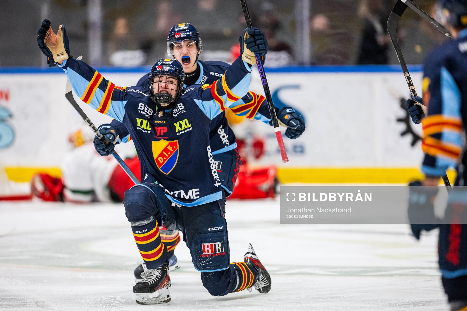 Djurgårdens Anton Frondell jublar