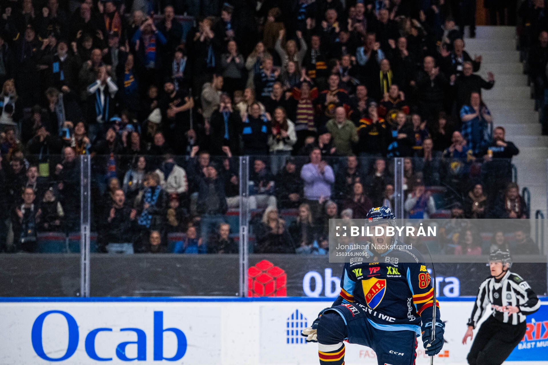 Djurgårdens Linus Klasen jublar